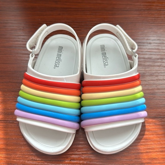 Mini Melissa Other - Mini Melissa rainbow sandals size 7 us toddlers